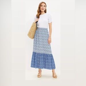 Loft floral tiered summer skirt